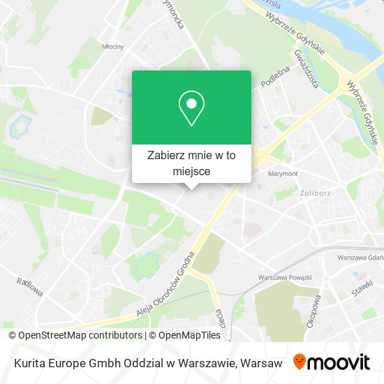 Mapa Kurita Europe Gmbh Oddzial w Warszawie