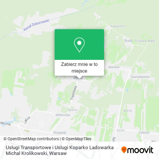 Mapa Uslugi Transportowe i Uslugi Koparko Ladowarka Michal Krolikowski