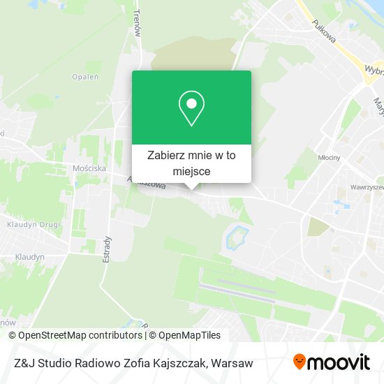 Mapa Z&J Studio Radiowo Zofia Kajszczak