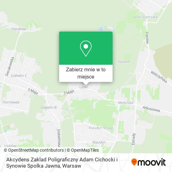 Mapa Akcydens Zaklad Poligraficzny Adam Cichocki i Synowie Spolka Jawna