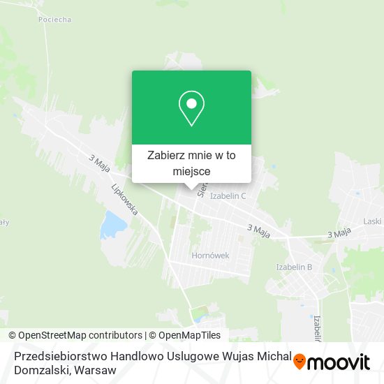 Mapa Przedsiebiorstwo Handlowo Uslugowe Wujas Michal Domzalski