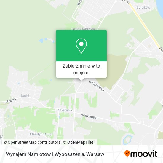 Mapa Wynajem Namiotow i Wyposazenia