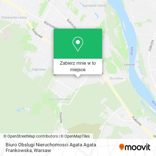 Mapa Biuro Obslugi Nieruchomosci Agata Agata Frankowska