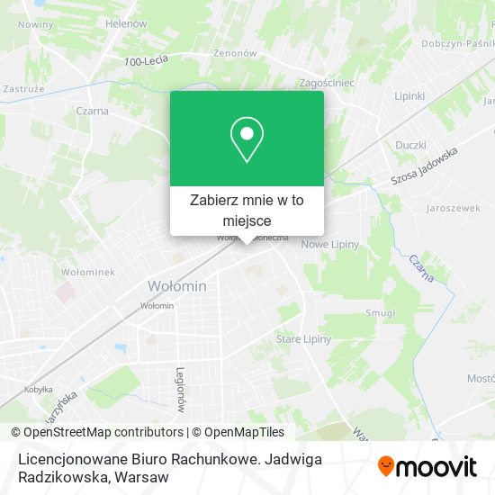 Mapa Licencjonowane Biuro Rachunkowe. Jadwiga Radzikowska