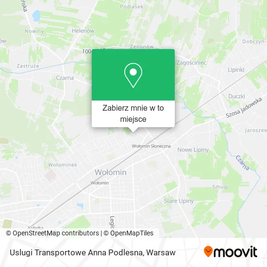 Mapa Uslugi Transportowe Anna Podlesna