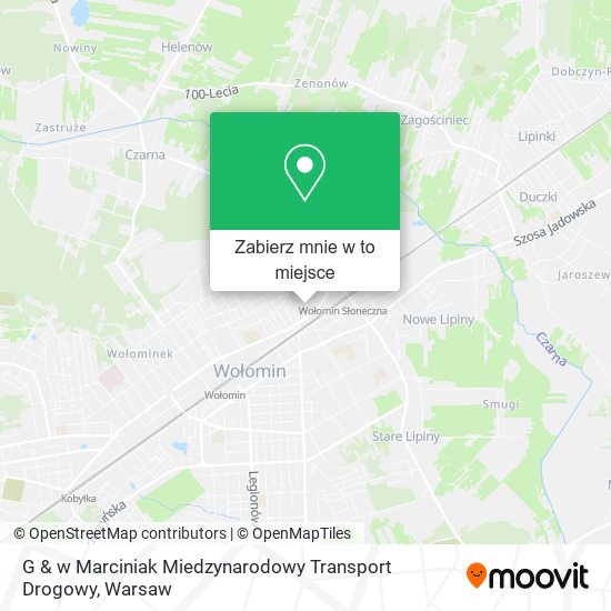 Mapa G & w Marciniak Miedzynarodowy Transport Drogowy