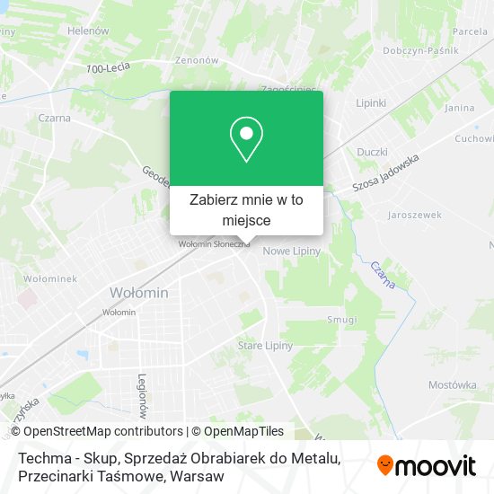 Mapa Techma - Skup, Sprzedaż Obrabiarek do Metalu, Przecinarki Taśmowe