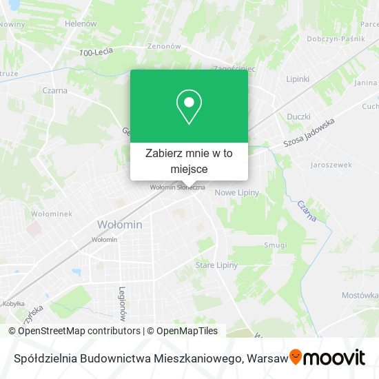 Mapa Spółdzielnia Budownictwa Mieszkaniowego