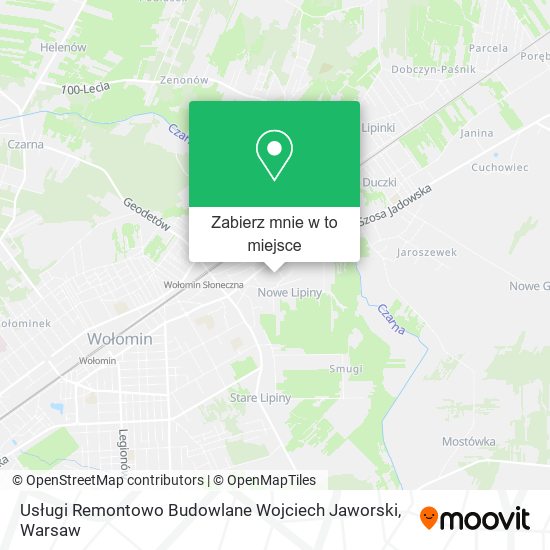 Mapa Usługi Remontowo Budowlane Wojciech Jaworski