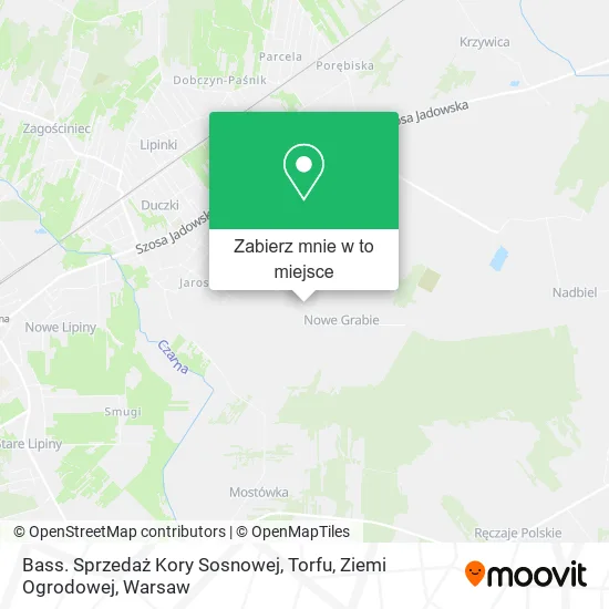 Mapa Bass. Sprzedaż Kory Sosnowej, Torfu, Ziemi Ogrodowej