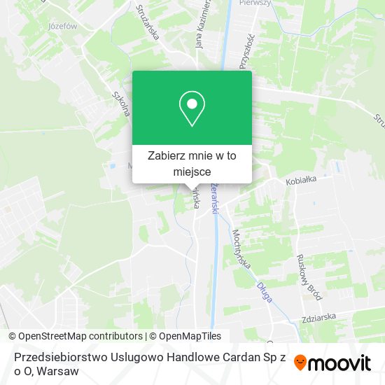 Mapa Przedsiebiorstwo Uslugowo Handlowe Cardan Sp z o O