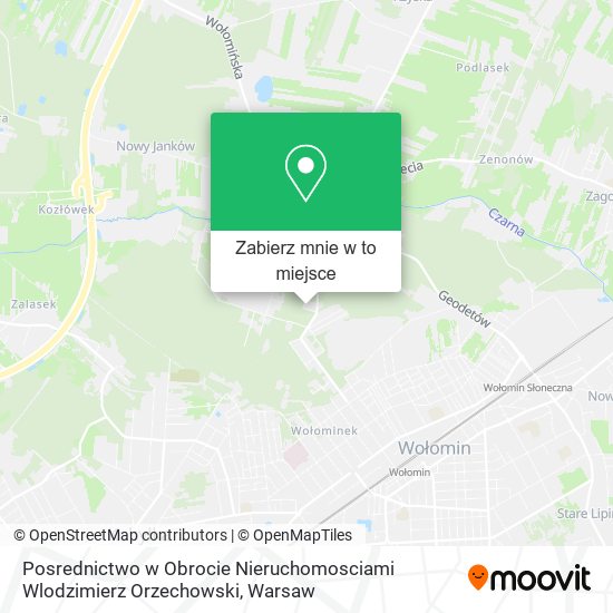 Mapa Posrednictwo w Obrocie Nieruchomosciami Wlodzimierz Orzechowski