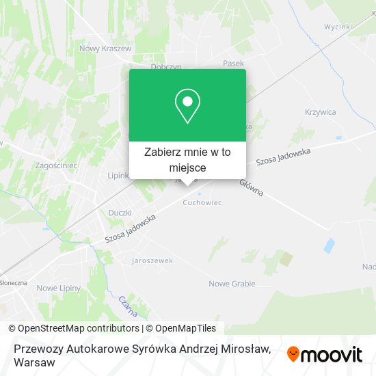 Mapa Przewozy Autokarowe Syrówka Andrzej Mirosław