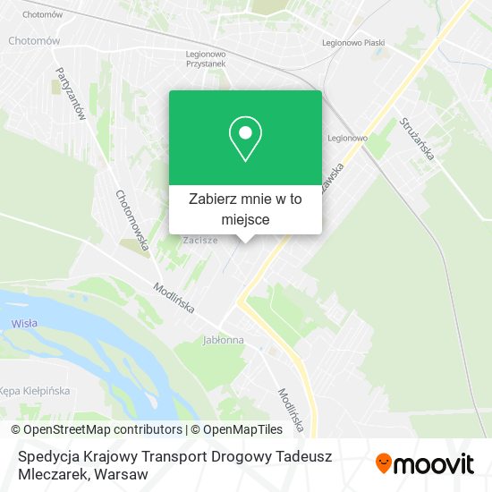 Mapa Spedycja Krajowy Transport Drogowy Tadeusz Mleczarek