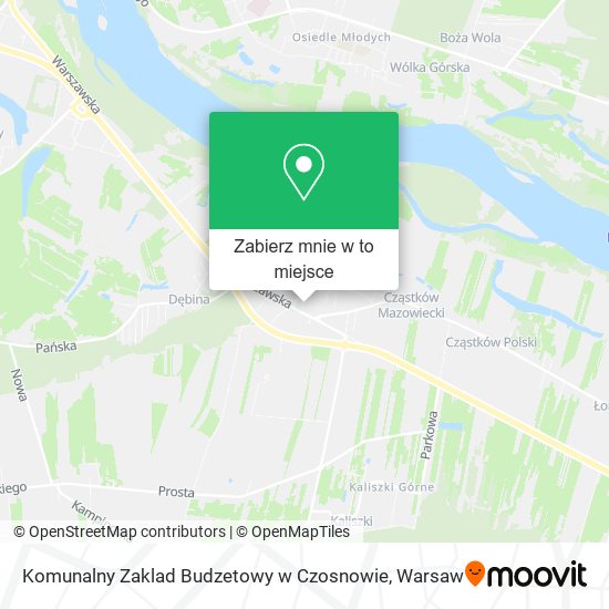 Mapa Komunalny Zaklad Budzetowy w Czosnowie