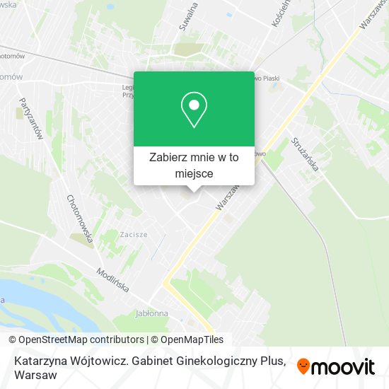 Mapa Katarzyna Wójtowicz. Gabinet Ginekologiczny Plus