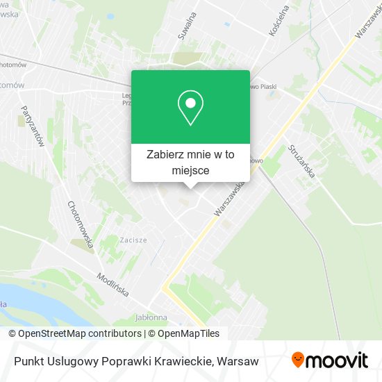 Mapa Punkt Uslugowy Poprawki Krawieckie