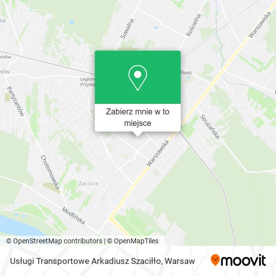 Mapa Usługi Transportowe Arkadiusz Szaciłło