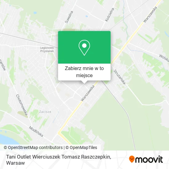 Mapa Tani Outlet Wierciuszek Tomasz Raszczepkin