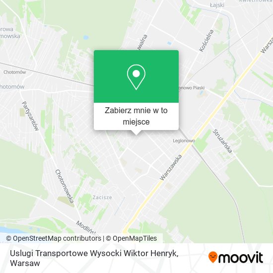 Mapa Uslugi Transportowe Wysocki Wiktor Henryk