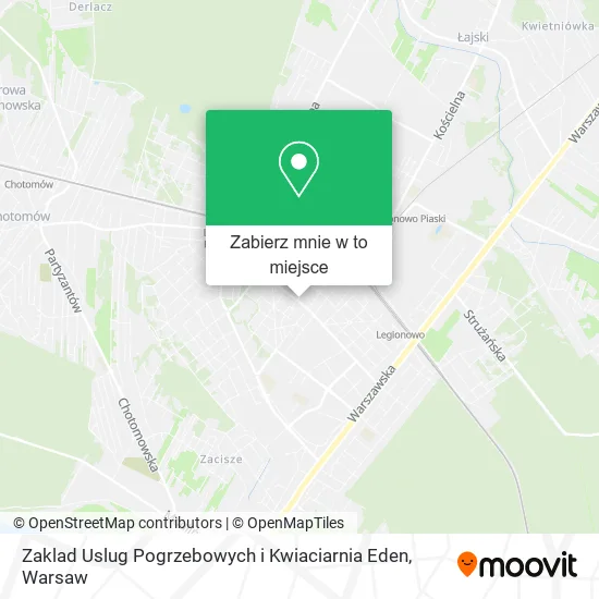 Mapa Zaklad Uslug Pogrzebowych i Kwiaciarnia Eden