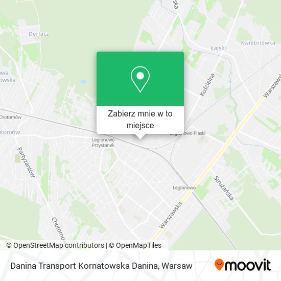 Mapa Danina Transport Kornatowska Danina