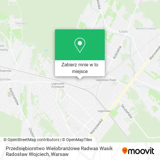 Mapa Przedsiębiorstwo Wielobranżowe Radwas Wasik Radosław Wojciech