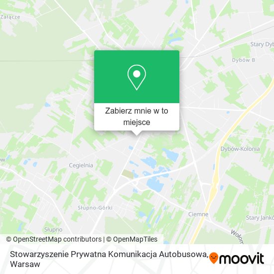 Mapa Stowarzyszenie Prywatna Komunikacja Autobusowa