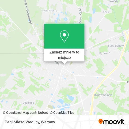 Mapa Pegi Mieso Wedliny