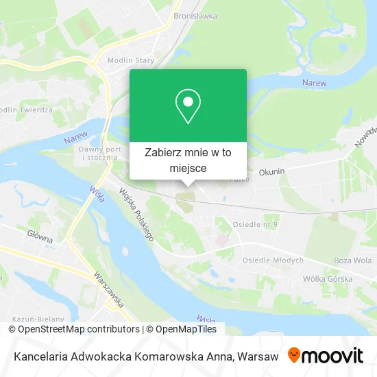 Mapa Kancelaria Adwokacka Komarowska Anna