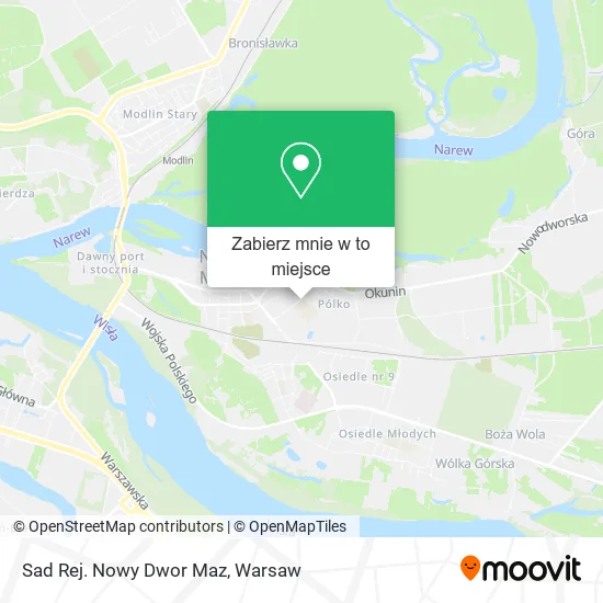 Mapa Sad Rej. Nowy Dwor Maz