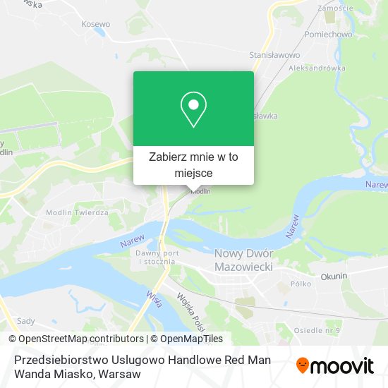 Mapa Przedsiebiorstwo Uslugowo Handlowe Red Man Wanda Miasko