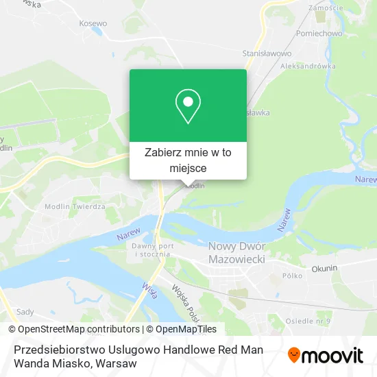 Mapa Przedsiebiorstwo Uslugowo Handlowe Red Man Wanda Miasko
