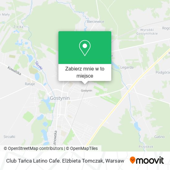 Mapa Club Tańca Latino Cafe. Elżbieta Tomczak