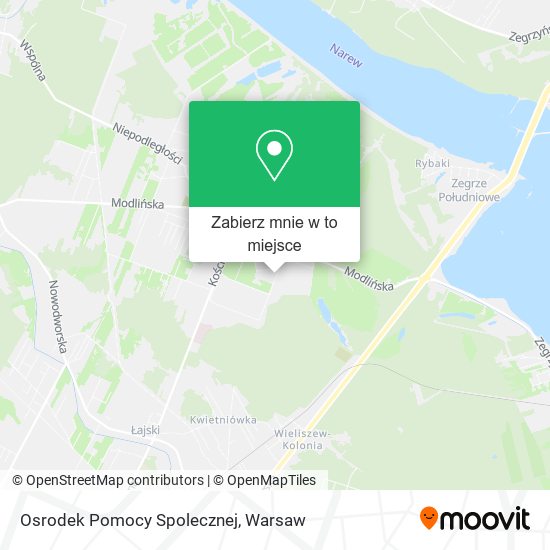 Mapa Osrodek Pomocy Spolecznej