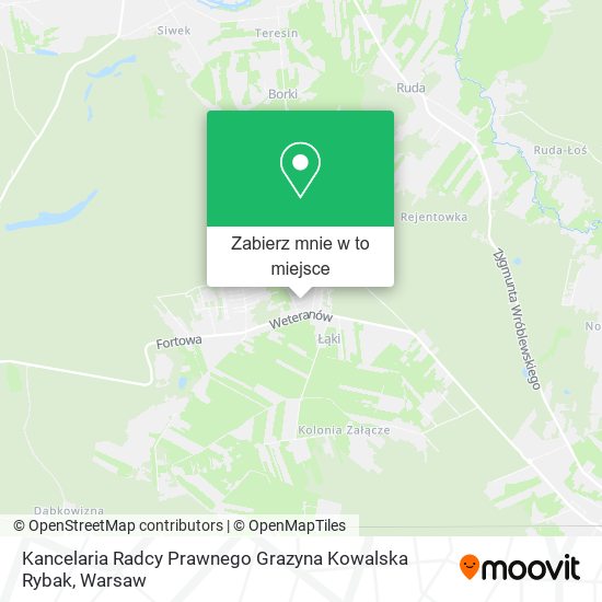 Mapa Kancelaria Radcy Prawnego Grazyna Kowalska Rybak