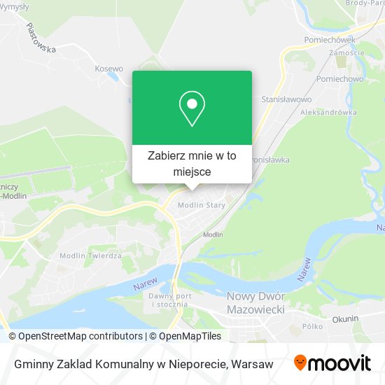 Mapa Gminny Zaklad Komunalny w Nieporecie