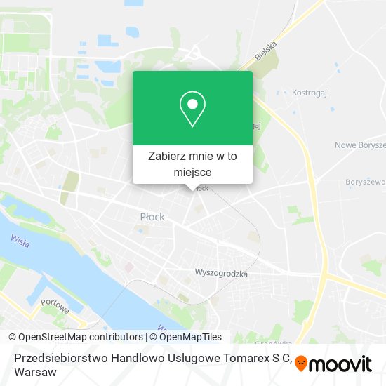 Mapa Przedsiebiorstwo Handlowo Uslugowe Tomarex S C