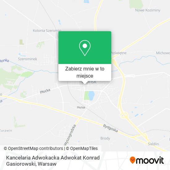 Mapa Kancelaria Adwokacka Adwokat Konrad Gasiorowski