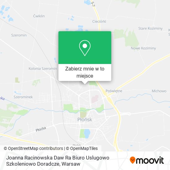 Mapa Joanna Racinowska Daw Ra Biuro Uslugowo Szkoleniowo Doradcze