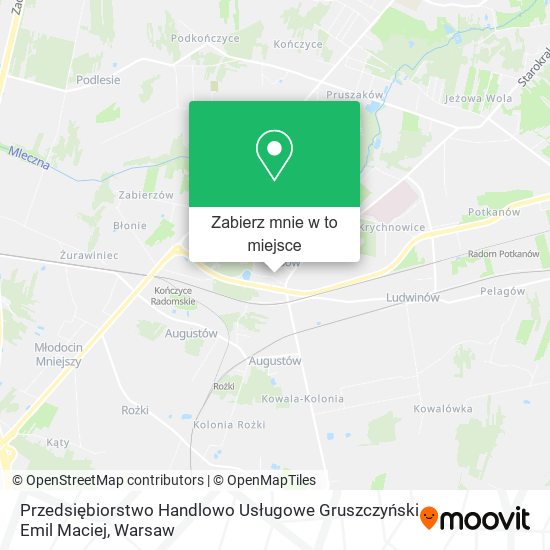 Mapa Przedsiębiorstwo Handlowo Usługowe Gruszczyński Emil Maciej