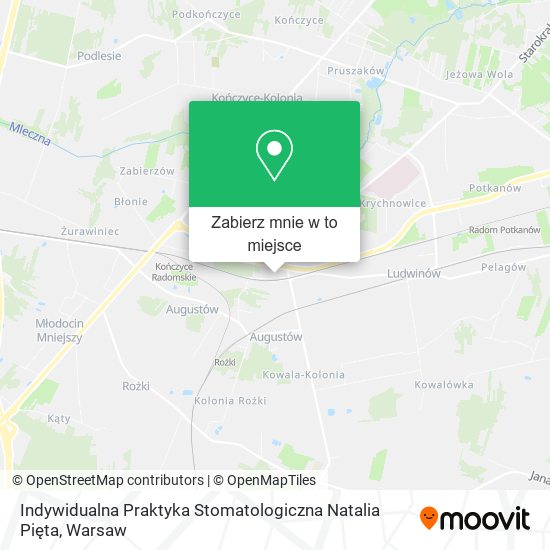 Mapa Indywidualna Praktyka Stomatologiczna Natalia Pięta