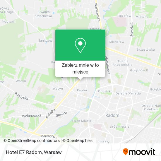 Mapa Hotel E7 Radom