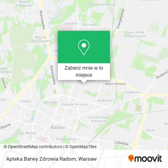 Mapa Apteka Barwy Zdrowia Radom