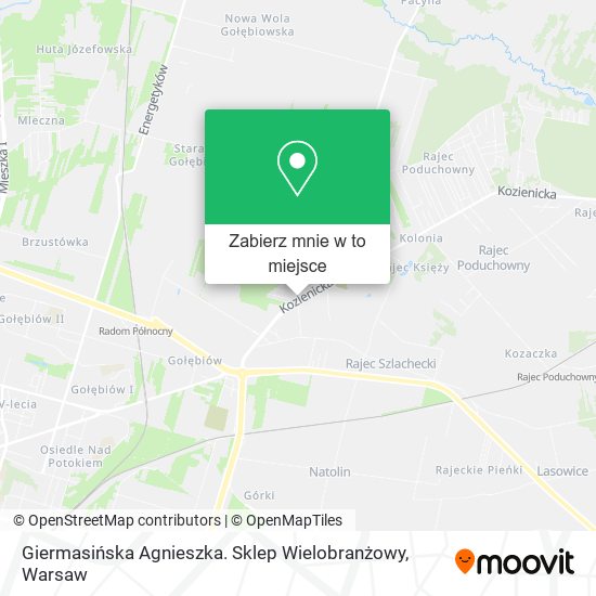 Mapa Giermasińska Agnieszka. Sklep Wielobranżowy