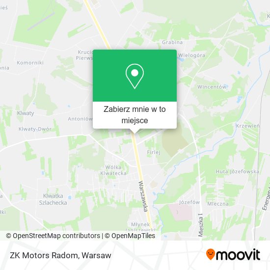 Mapa ZK Motors Radom