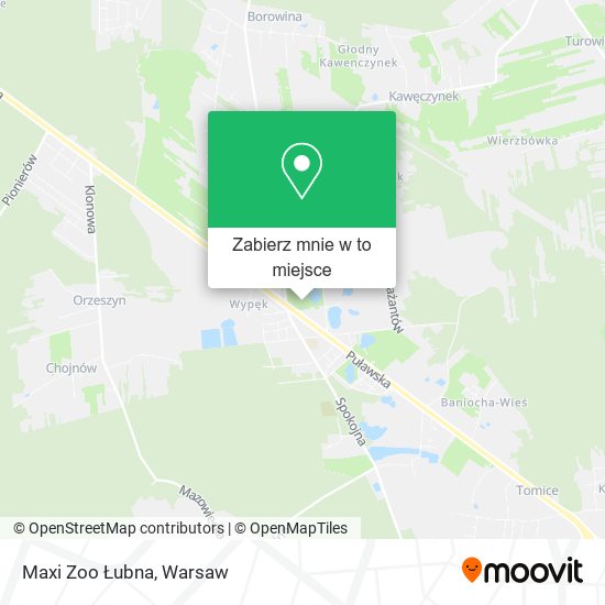 Mapa Maxi Zoo Łubna