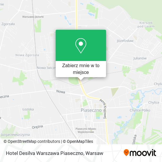 Mapa Hotel Desilva Warszawa Piaseczno