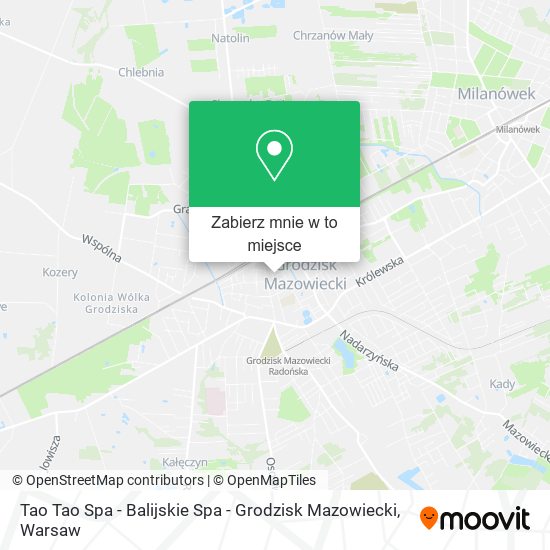 Mapa Tao Tao Spa - Balijskie Spa - Grodzisk Mazowiecki