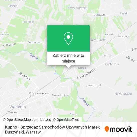 Mapa Kupno - Sprzedaż Samochodów Używanych Marek Duszyński